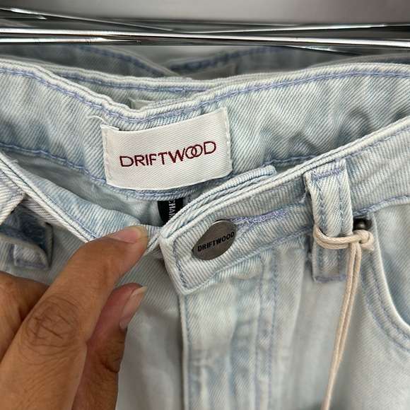 Driftwood Charlee Eyelet Wide Leg Jeans Cropped High Rise NWT Free People - Picture 7 of 8